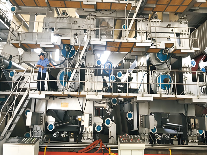 Corrugated paper machine